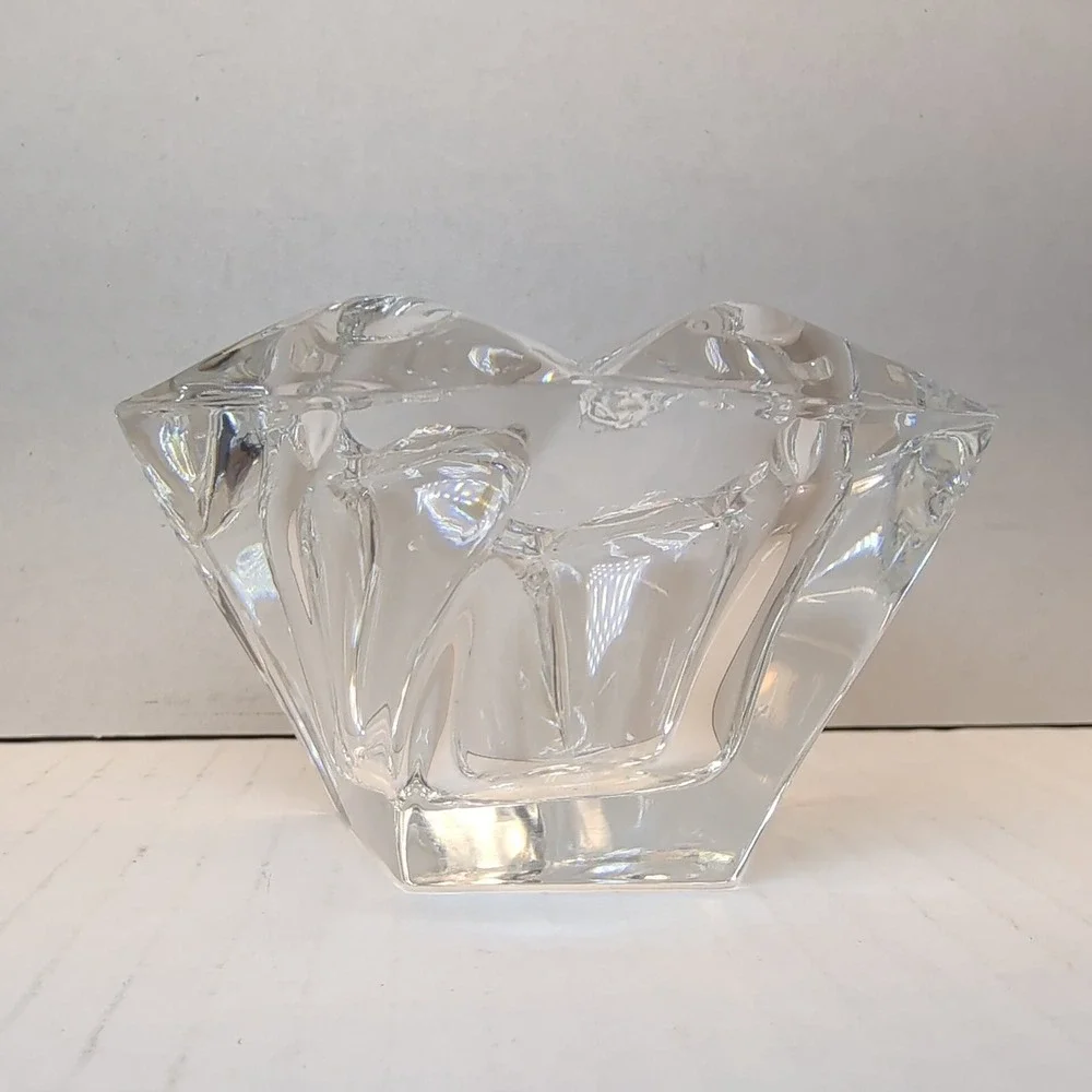 PartyLite Windswept Votive Holder P0103 24% Full Lead Crystal American Made Box - Picture 7 of 12